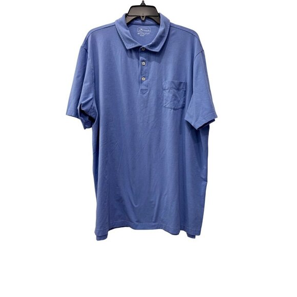 Peter Millar Men's Size XXL Blue Polo Shirt Cotton/Spandex *Discoloration* - Picture 1 of 12